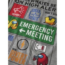 NAME IT T-shirt Dise Amongus Grey Melange